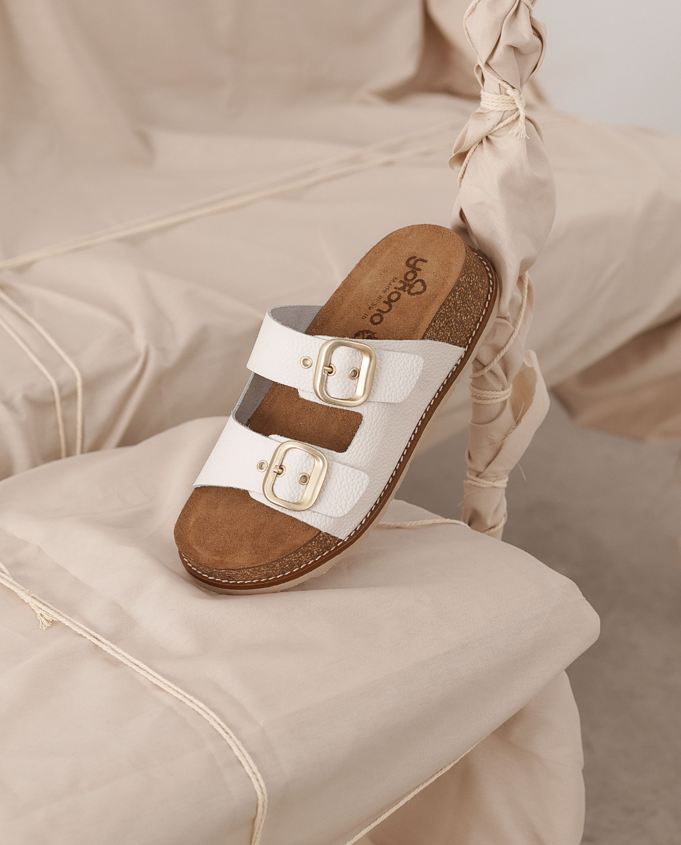 Sandale à plateforme OCA-013 blanc