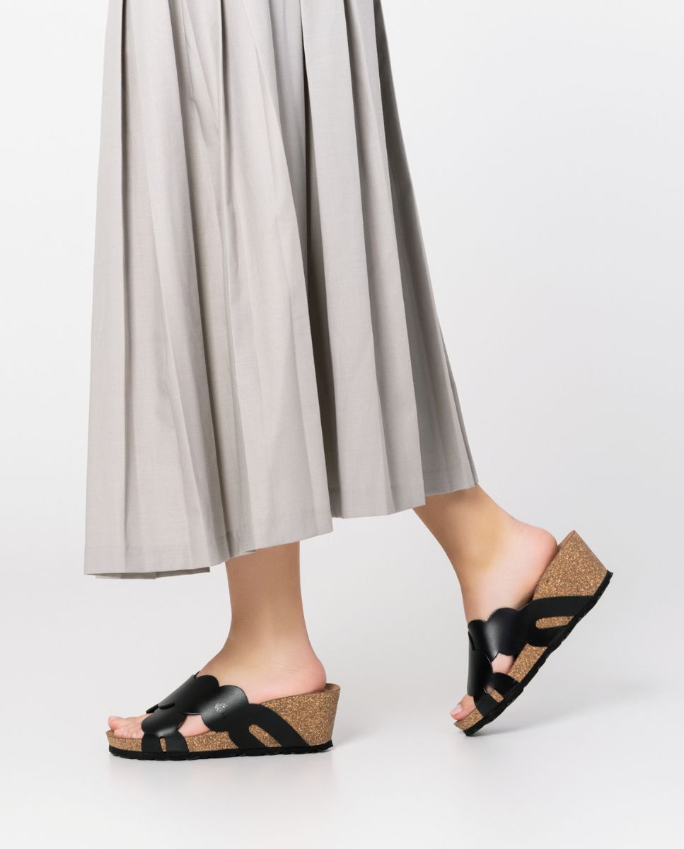 Sandale à semelle compensée CADIZ-300 noir