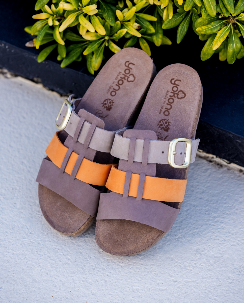 Flat sandal Jerba 137 ORANGE Yokono - Main Image
