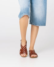 Sandale plate IBIZA-175 marron