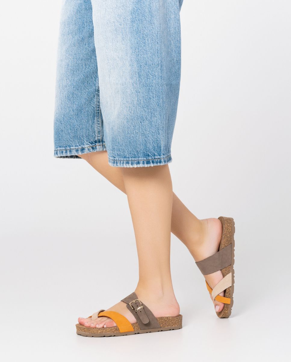 Flache Sandale JERBA-091 orange