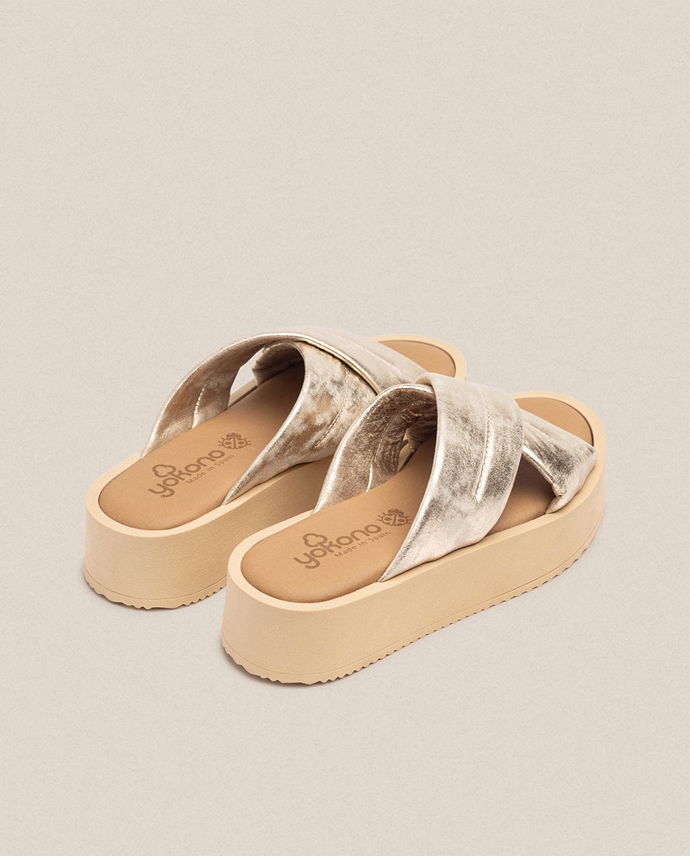 Platform sandal CARMEN-004 gold