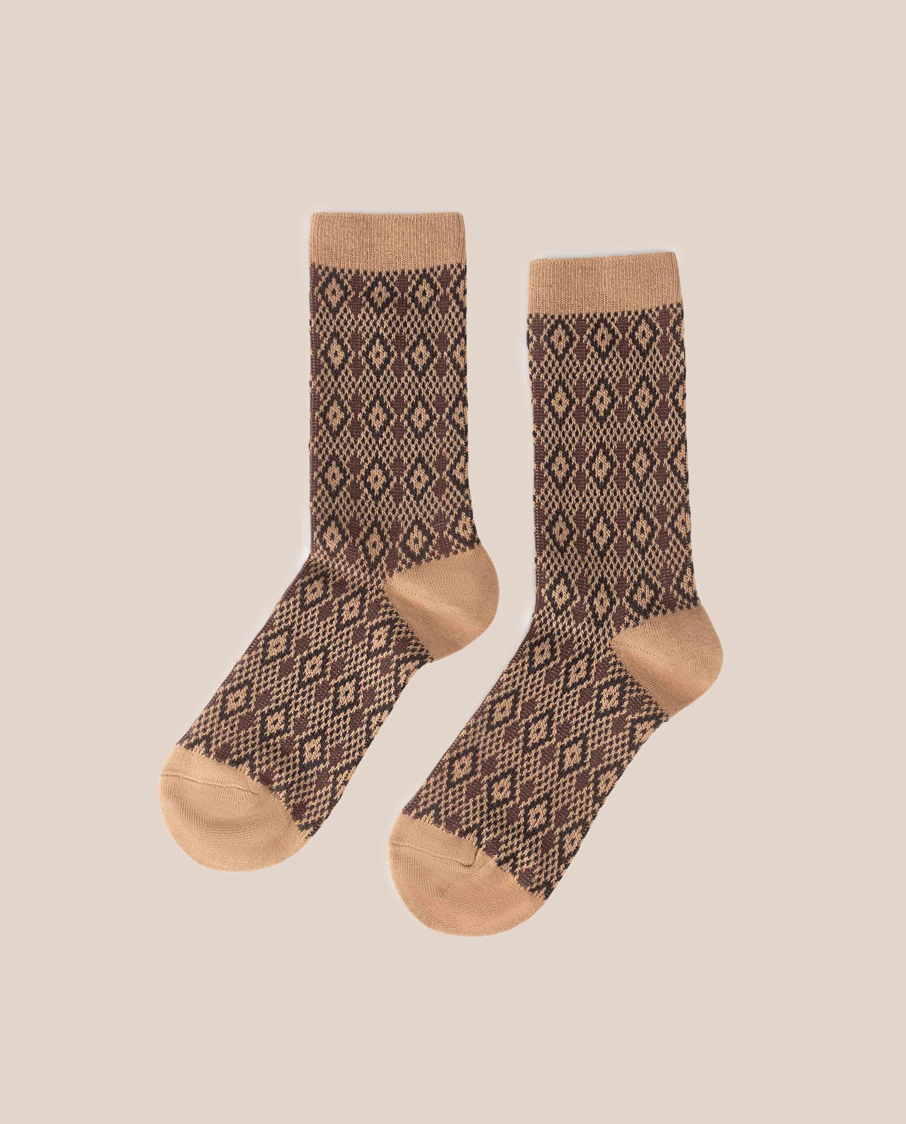 Calcetín Rombo Camel_36329.jpg