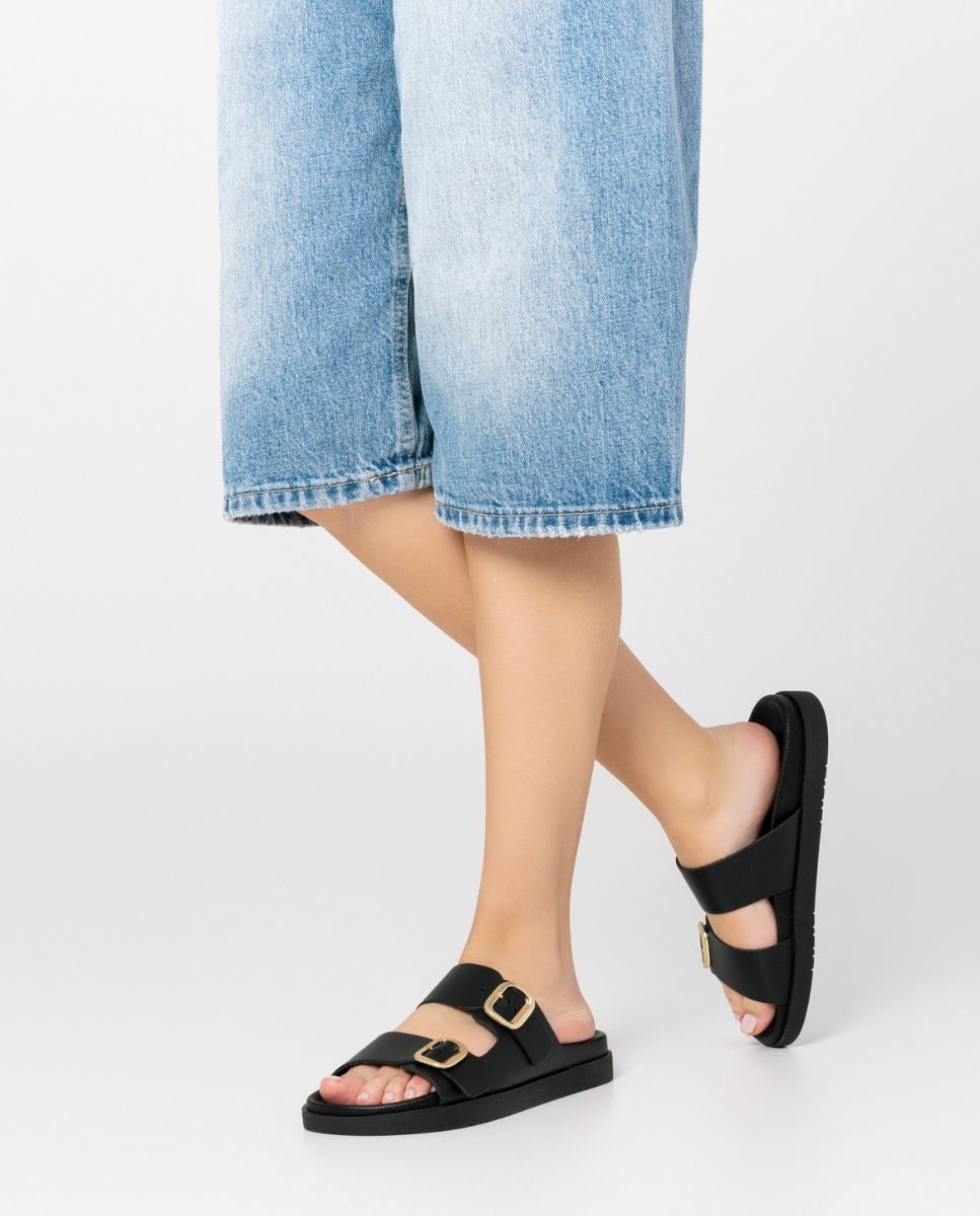 Flache Sandale MORENA-004 schwarz