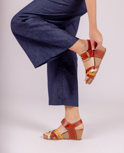 Sandale compensée CADIZ-250 jaune