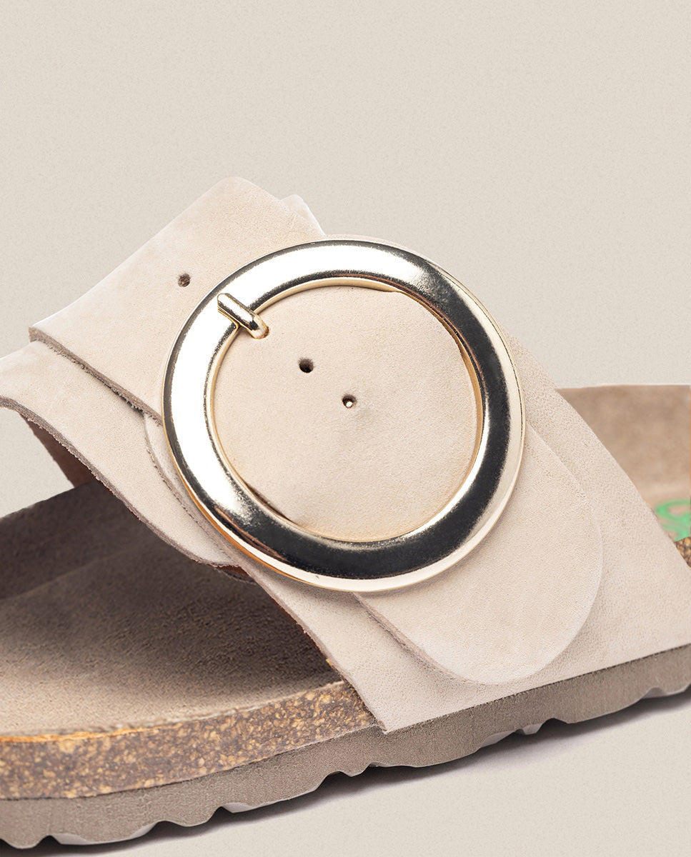 Sandalia plana Granada 704 beige