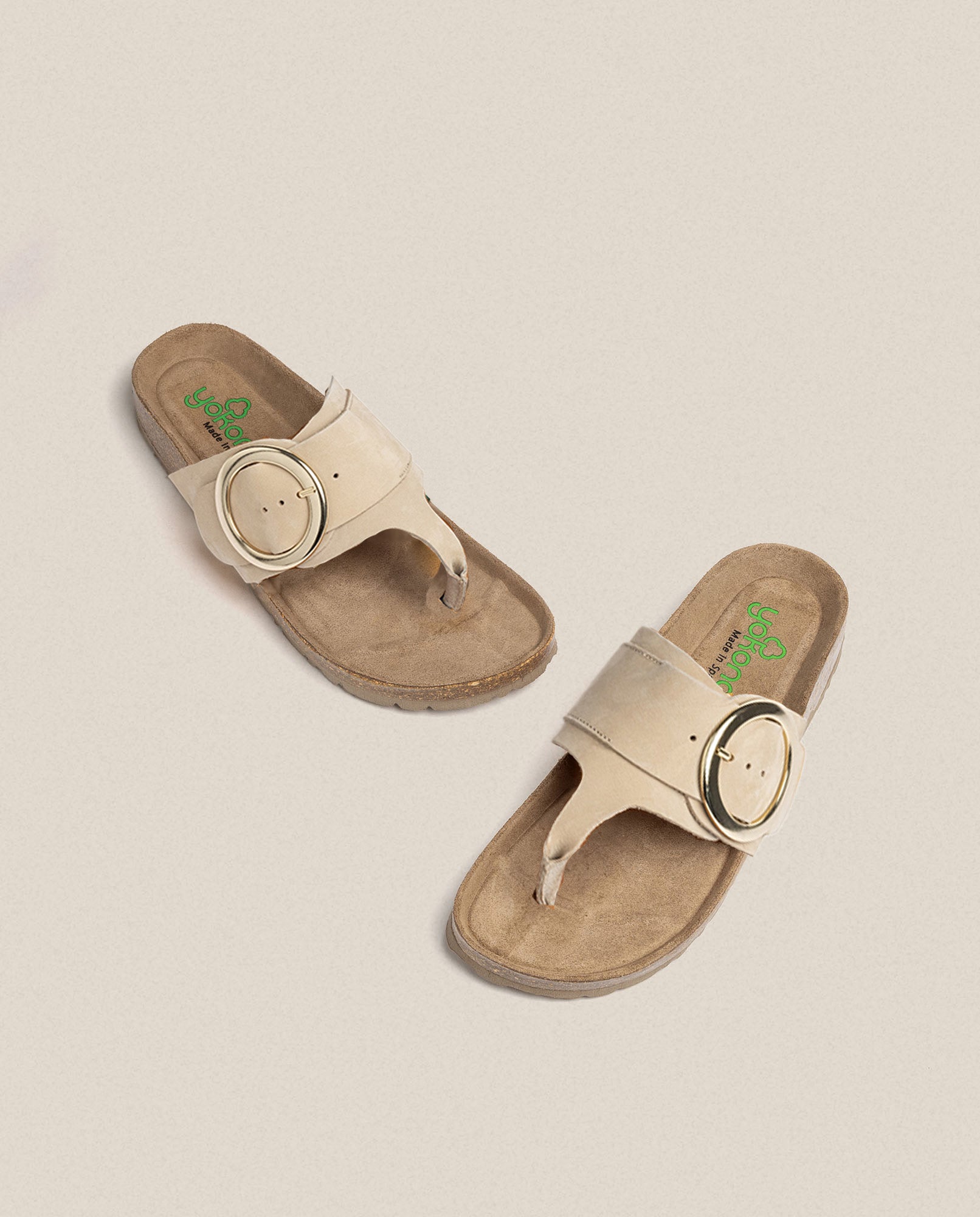 Sandalia plana Granada 704 beige