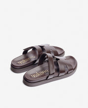 Flat sandal MORENA-125 brown