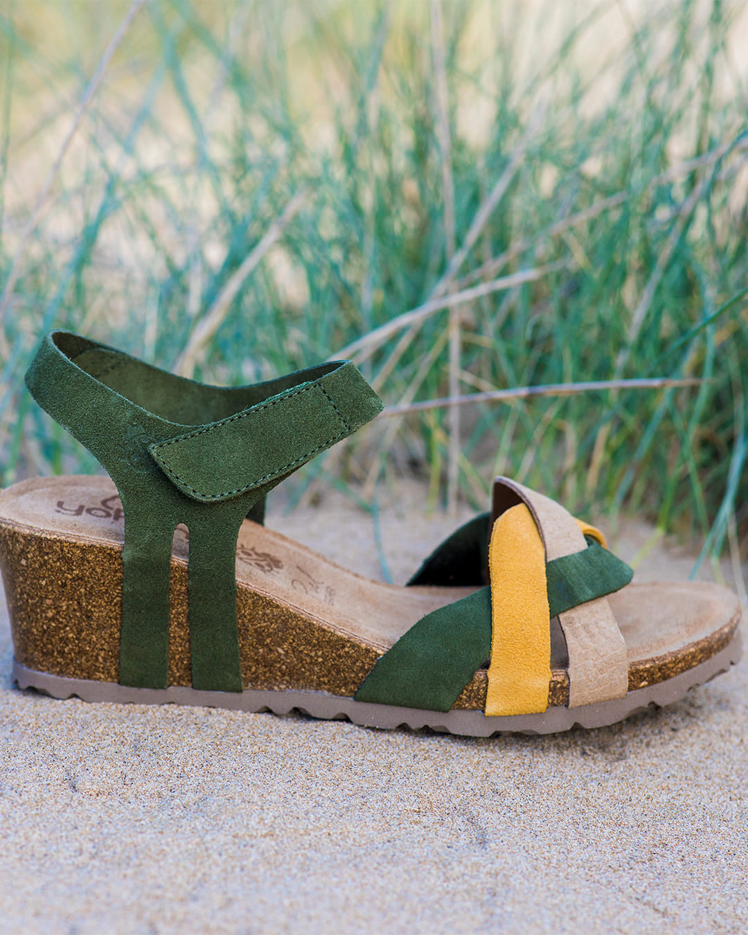 Wedge sandal Cadiz 140 GREEN Yokono
