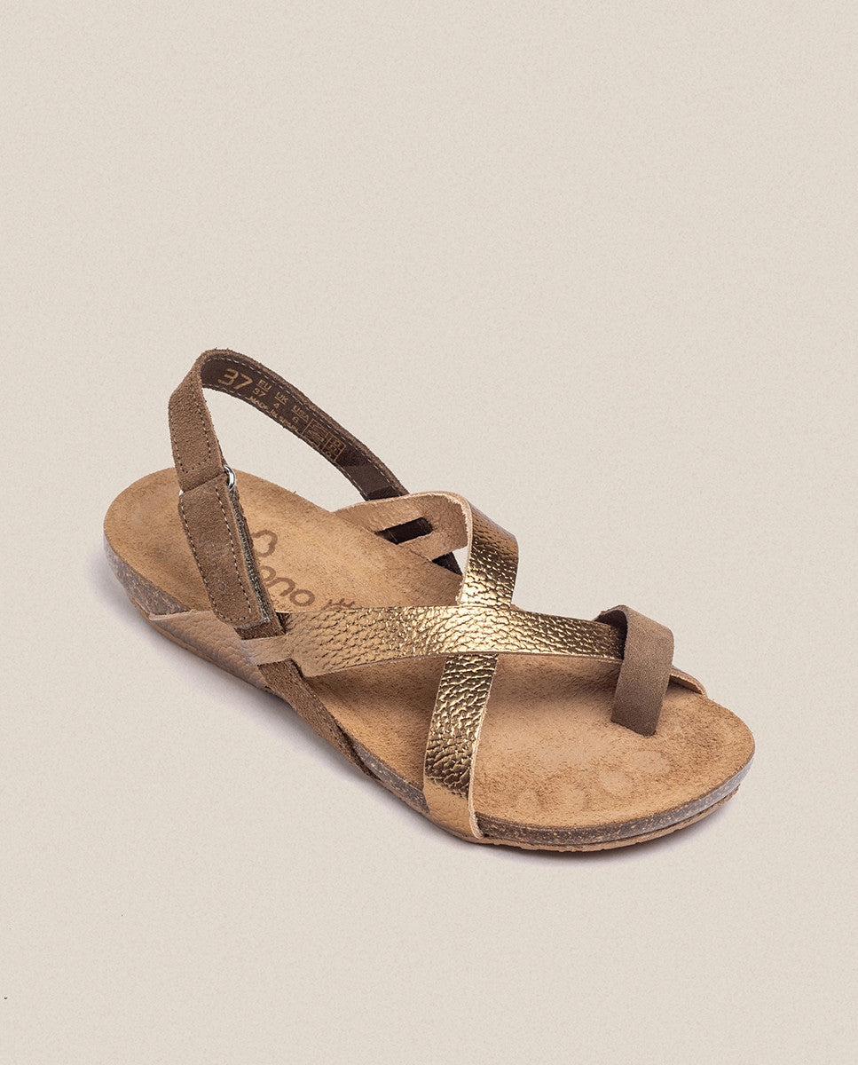 Flat sandal Ibiza 718 BROWN Yokono