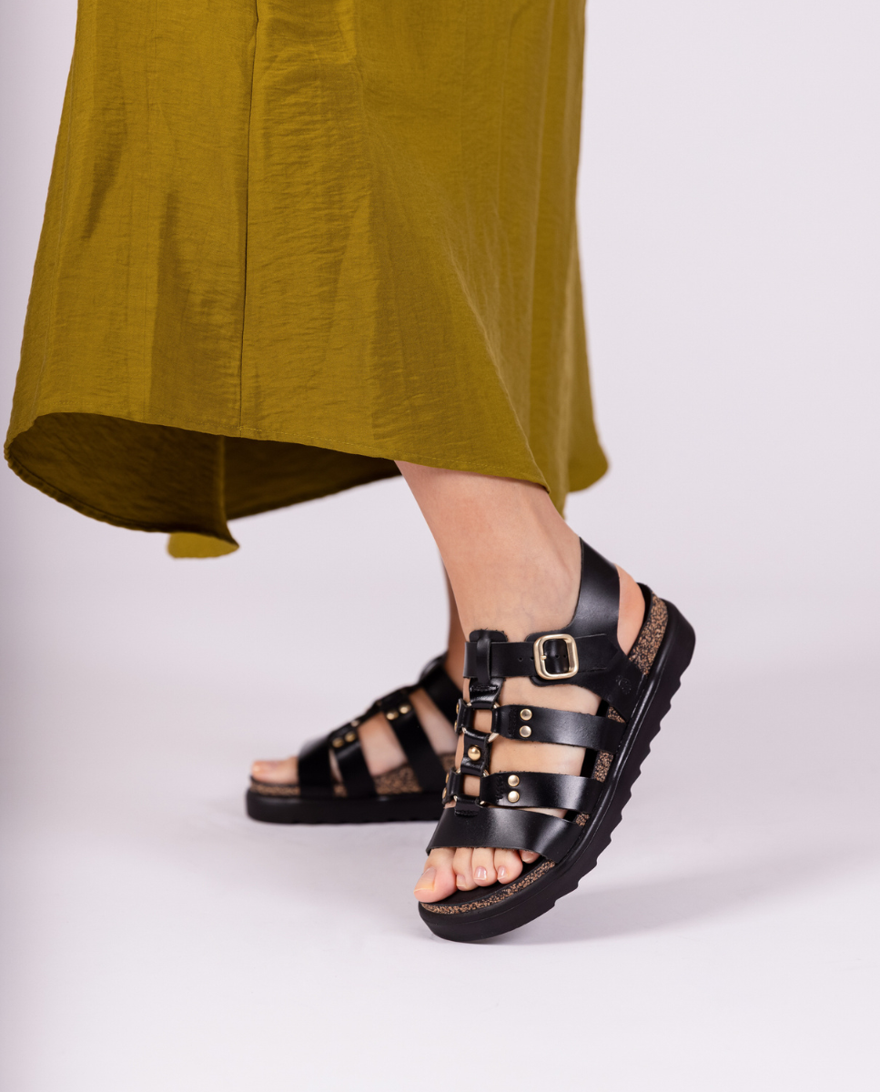 Sandalia de plataforma TUNEZ-255 negro