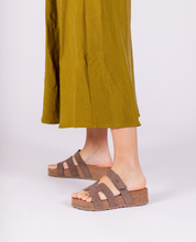 Sandale à plateforme WIWI-125 marron