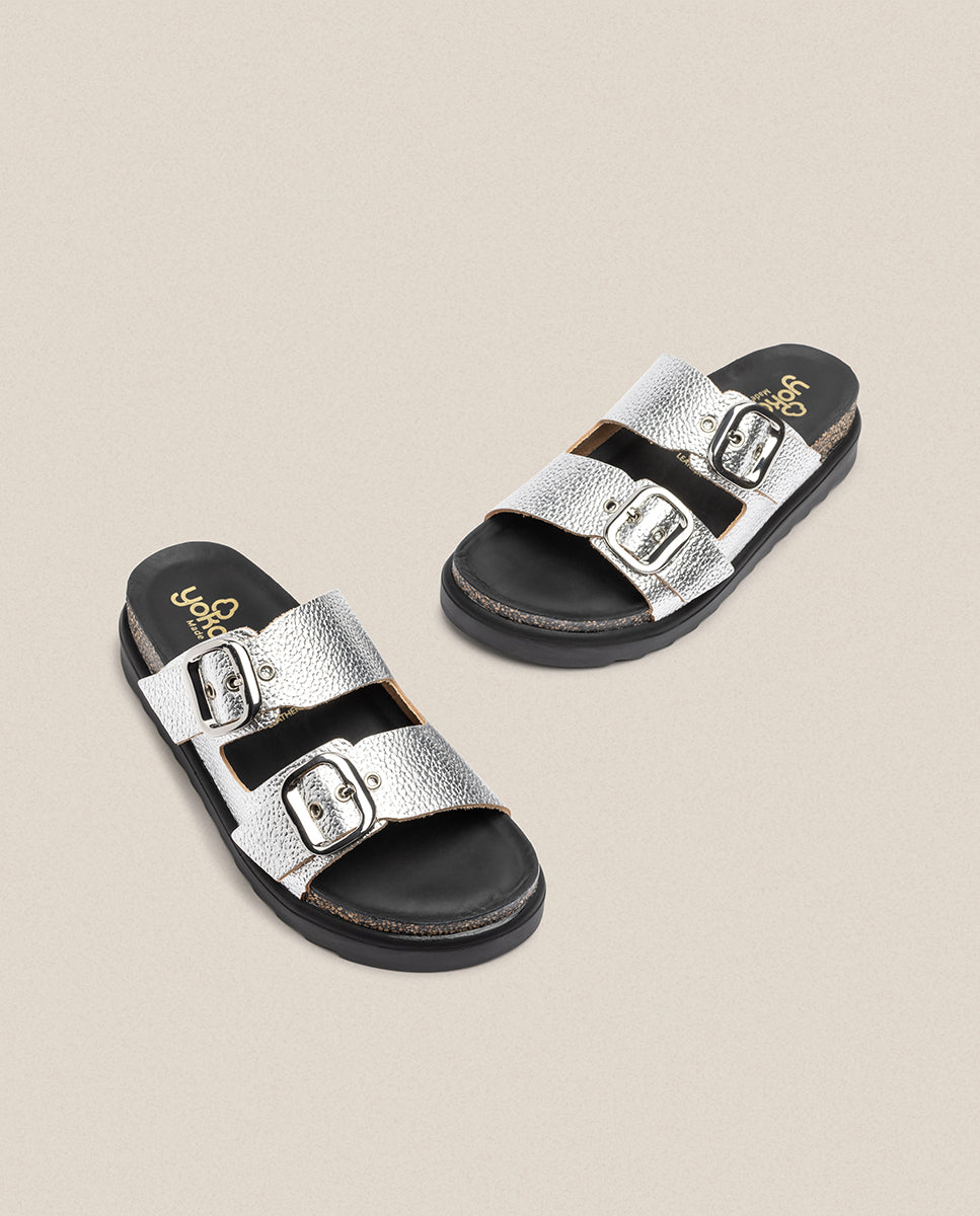 Sandalia de plataforma Tunez 130 plata