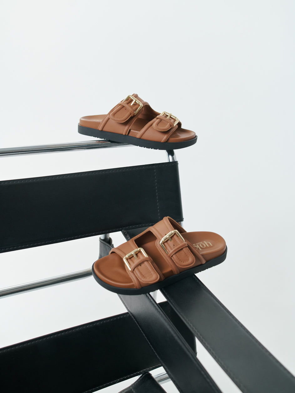 Flat sandal MORENA-311 brown