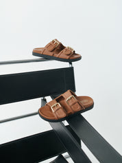 Flat sandal MORENA-311 brown