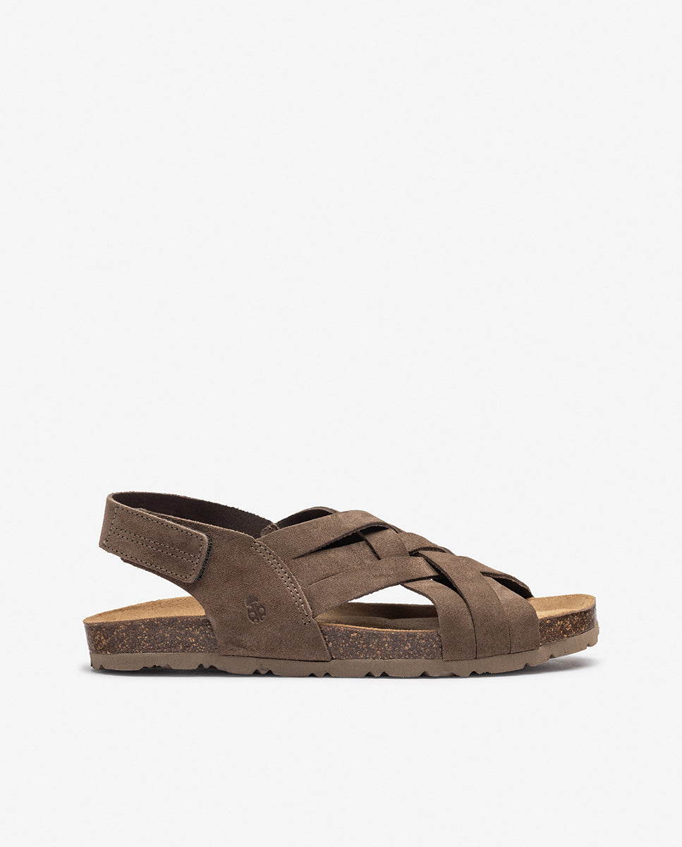 Flat sandal VILLA-251 brown