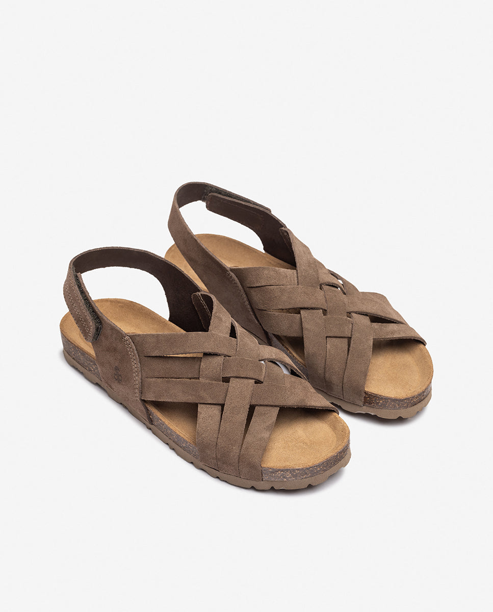 Flat sandal VILLA-251 brown