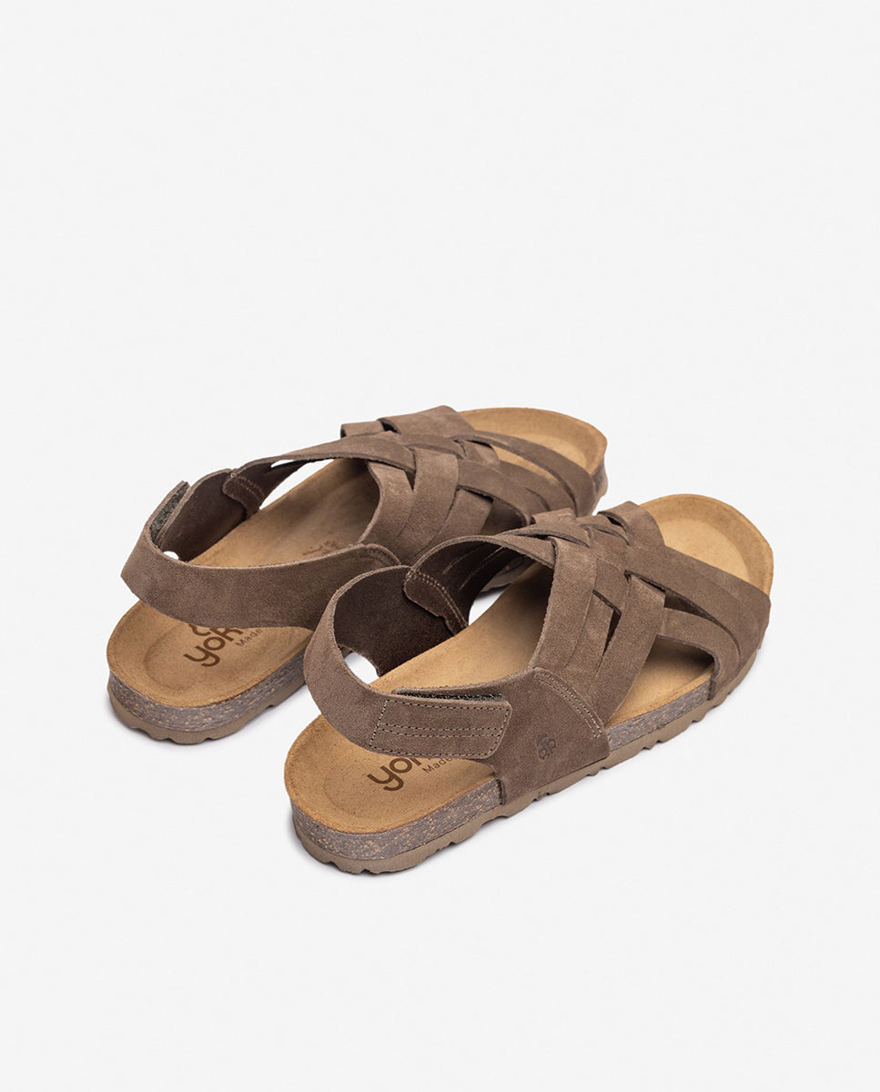 Flat sandal VILLA-251 brown