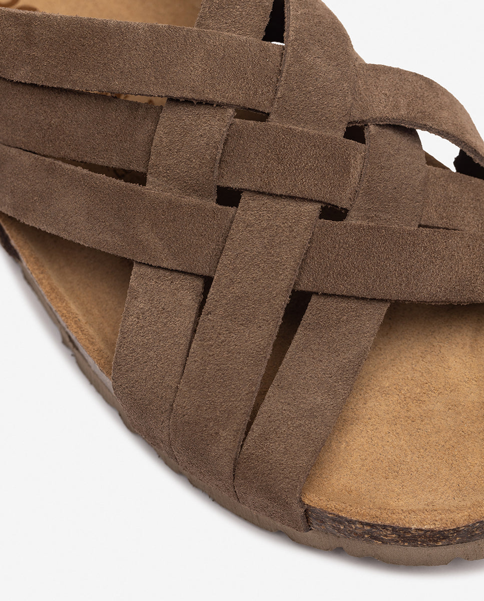 Flat sandal VILLA-251 brown