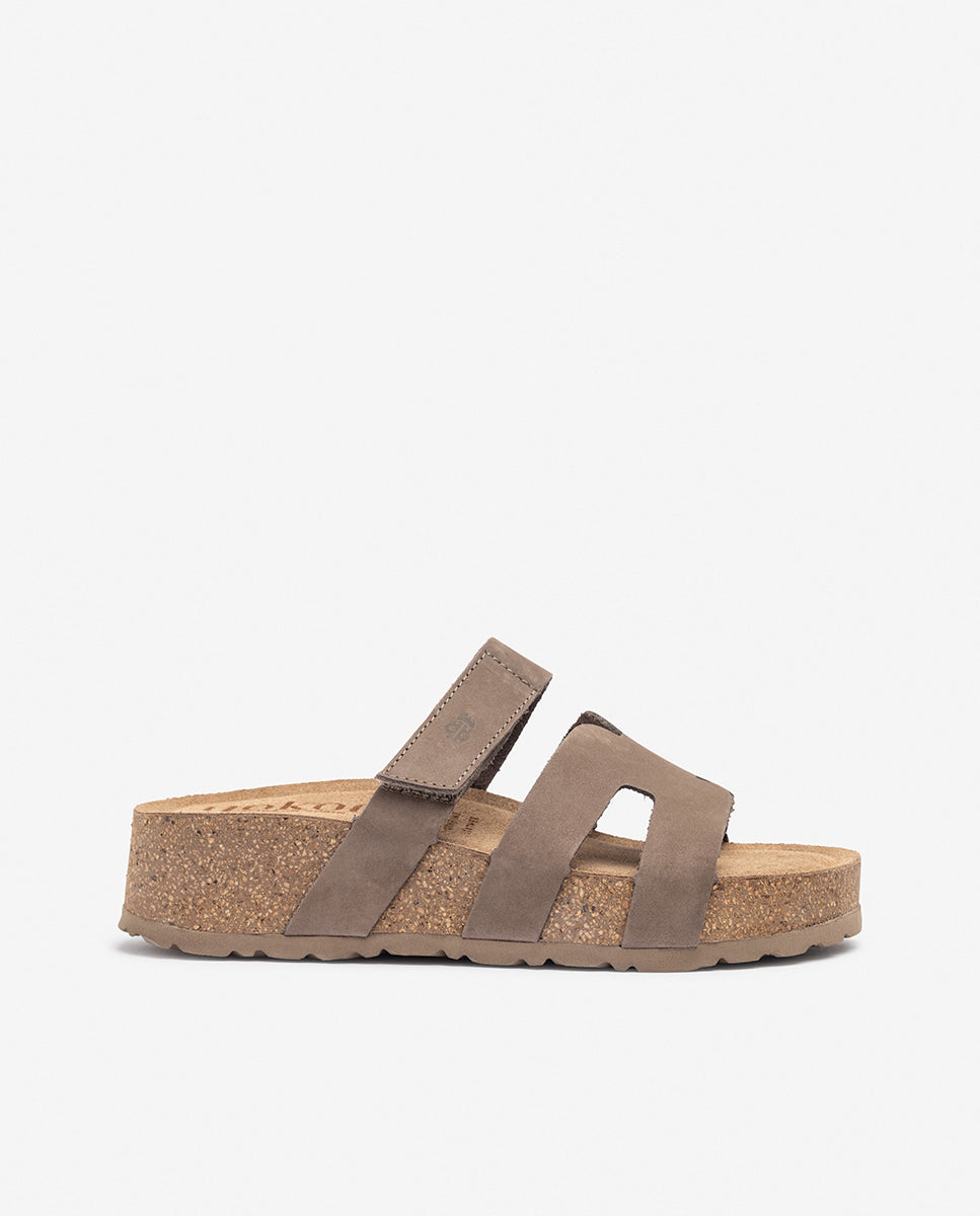 Sandale à plateforme WIWI-125 marron