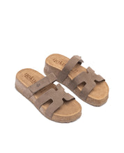 Sandale à plateforme WIWI-125 marron