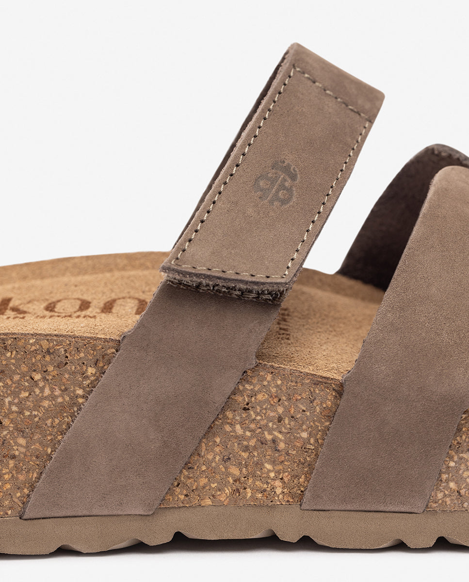 Sandale à plateforme WIWI-125 marron