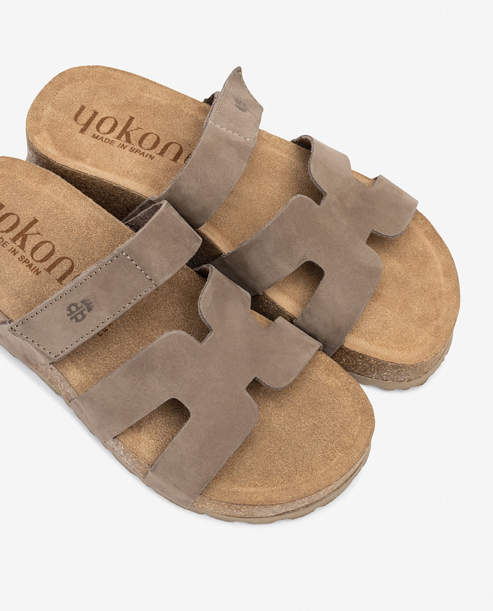 Sandale à plateforme WIWI-125 marron