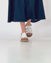 Sandale plateforme blanche Oca 007