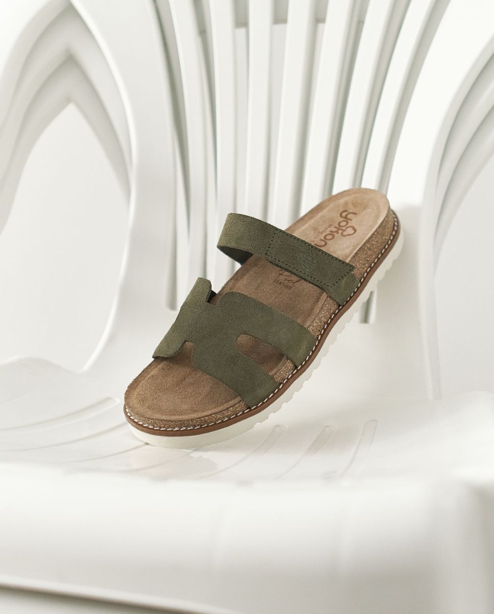 Sandalia plana Petra 125 verde