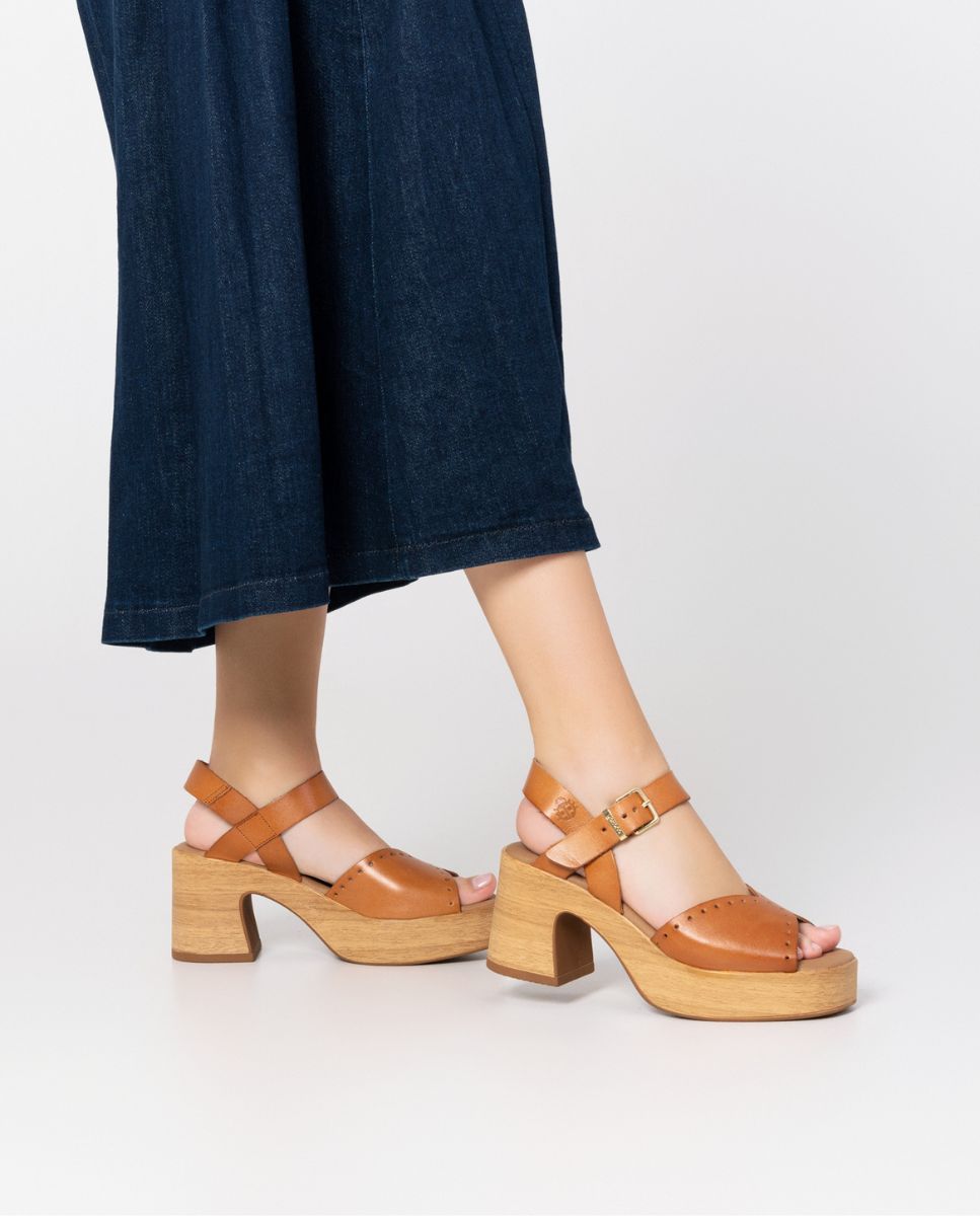 Sandalette mit Absatz BONAI-002 in Braun