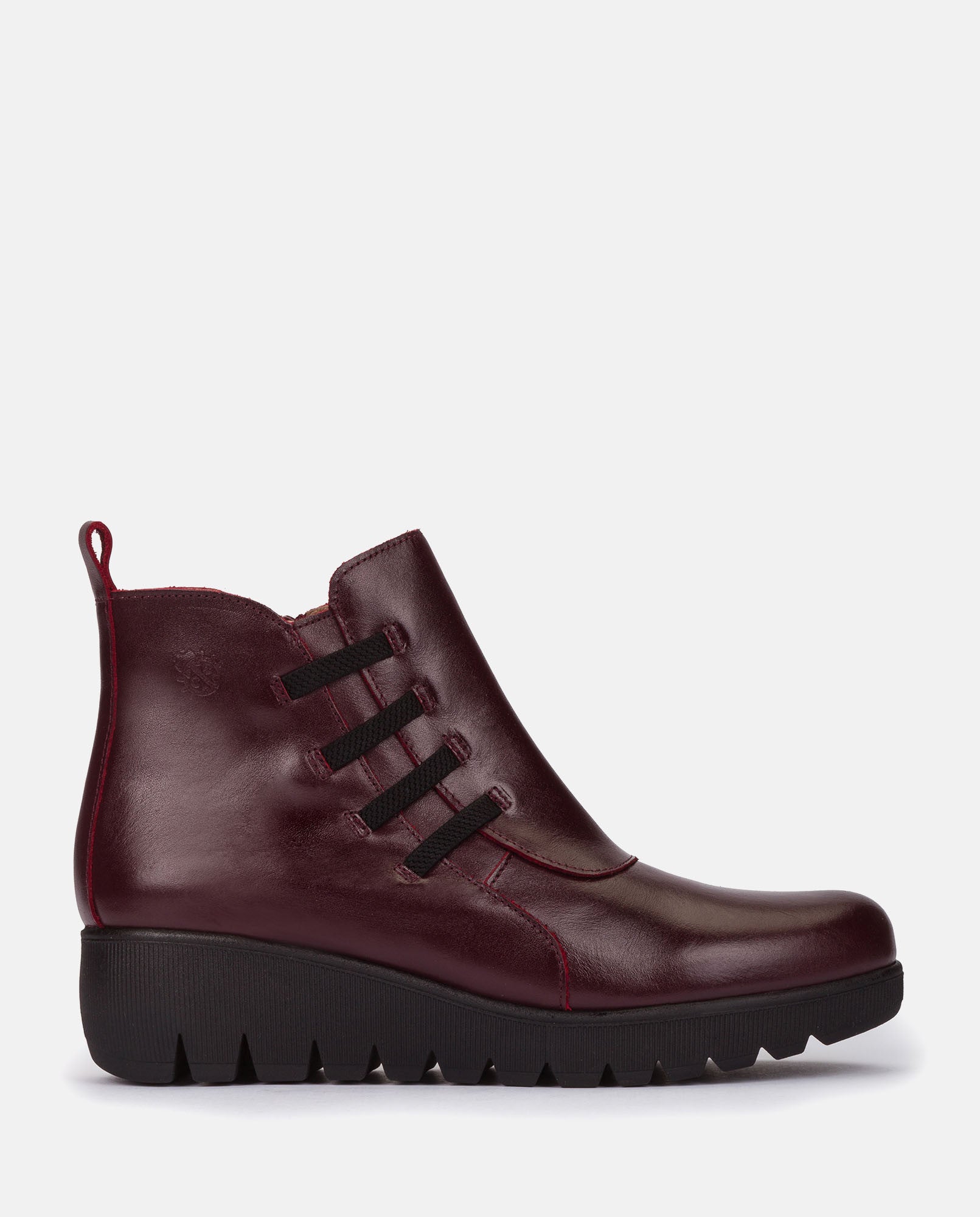 Burgundy boots flat deals