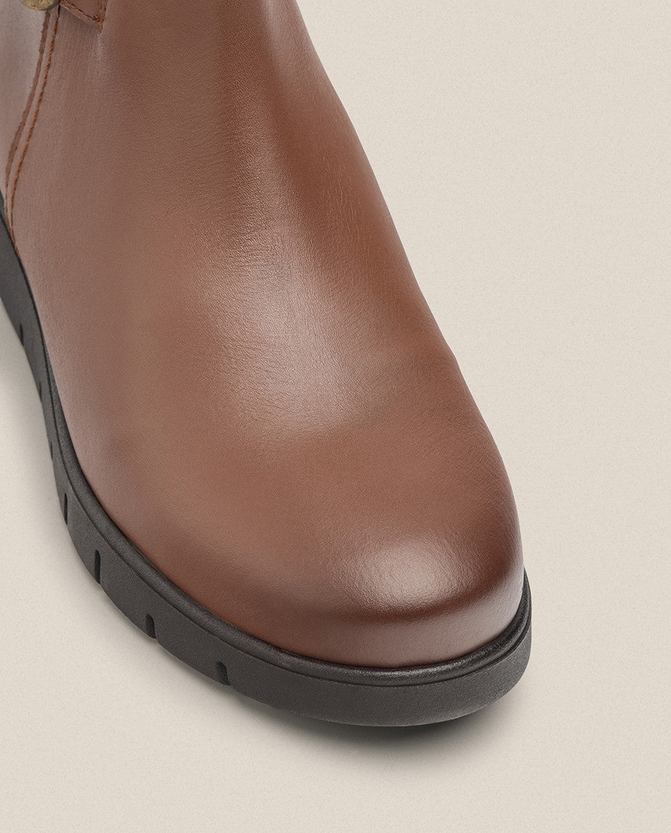 MANILA 002 MARRON · Botín plano – Yokono