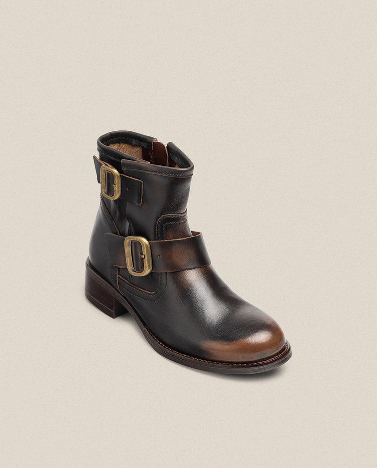 Ripley - BOTINES MUJER CALIMOD CUERO MARRÓN FEMME CDK-006