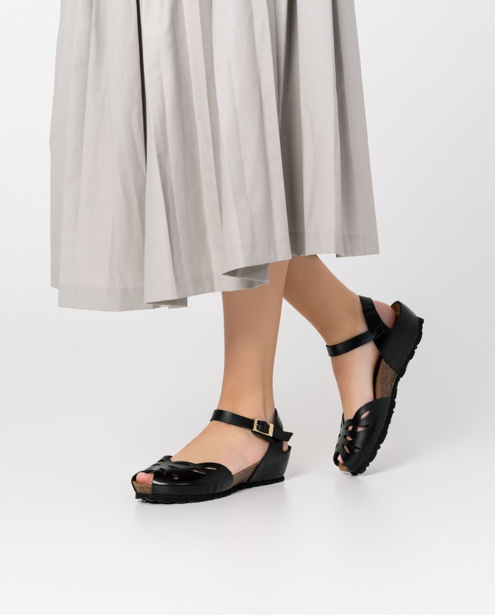 Wedged sandal MONACO-003 black