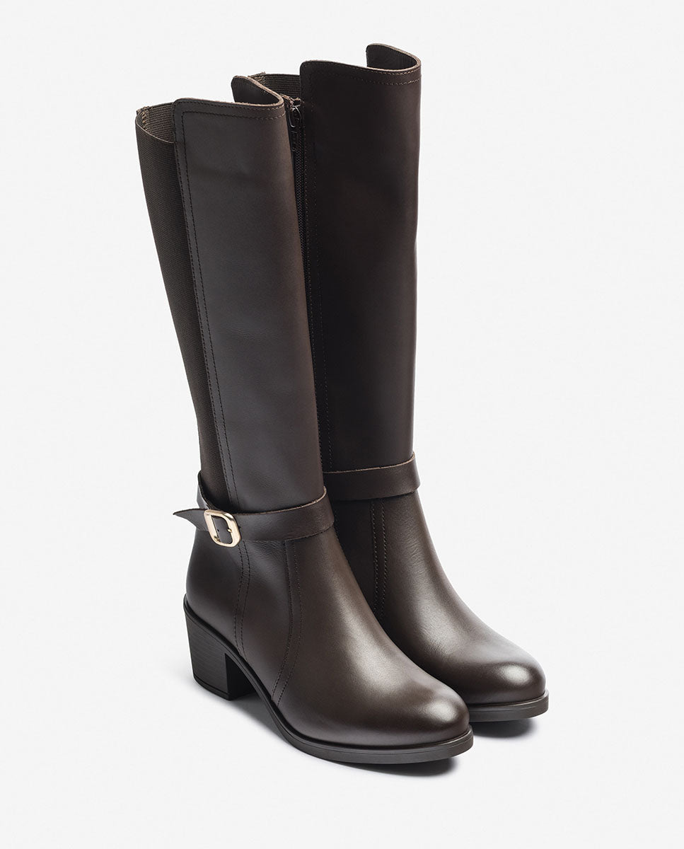 Stiefel mit Obertail LILLE-015 Braun