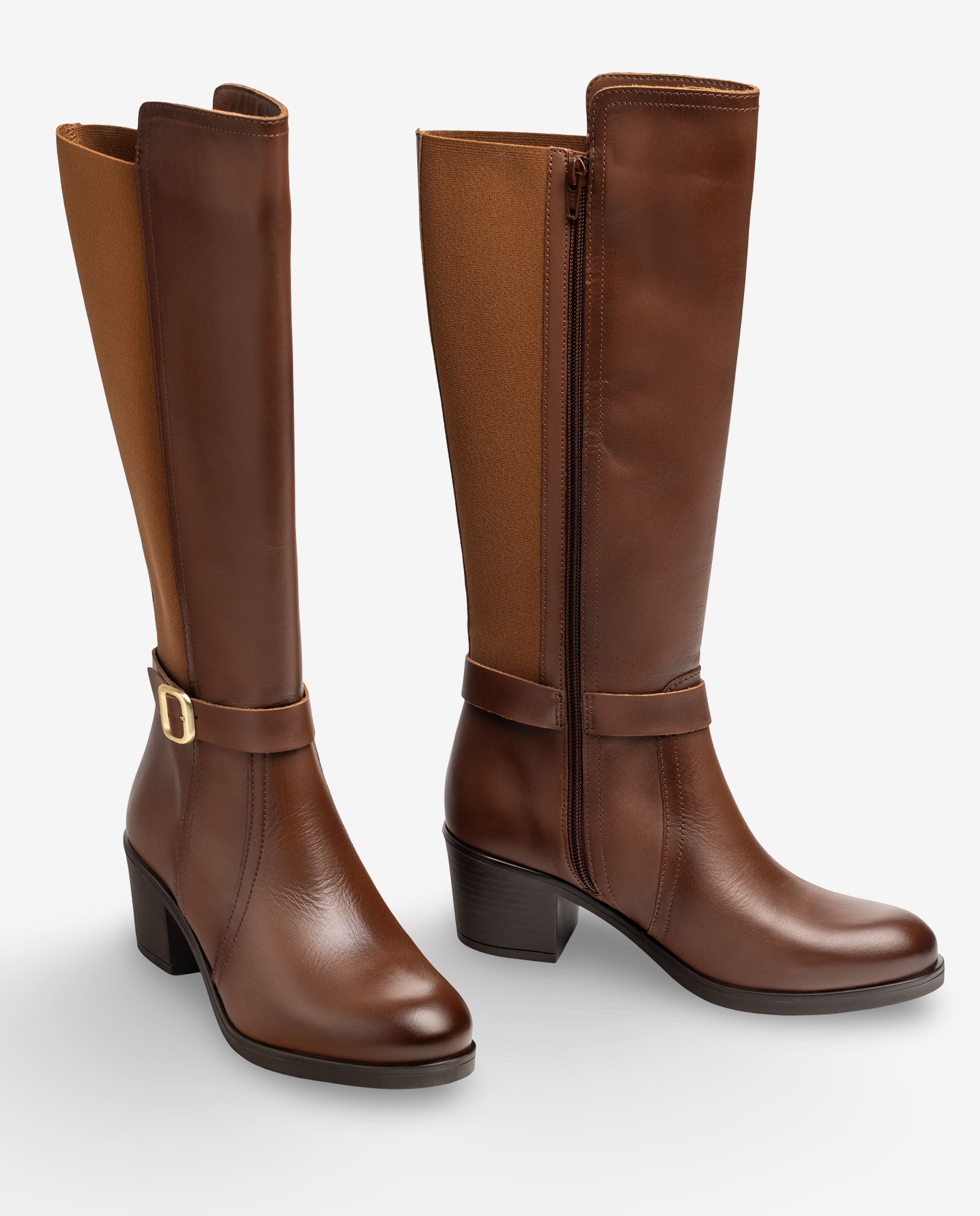 Stiefel mit Obertail LILLE-015 Braun