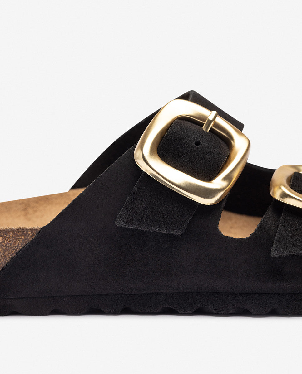 Flat sandal Granada 700 BLACK Yokono