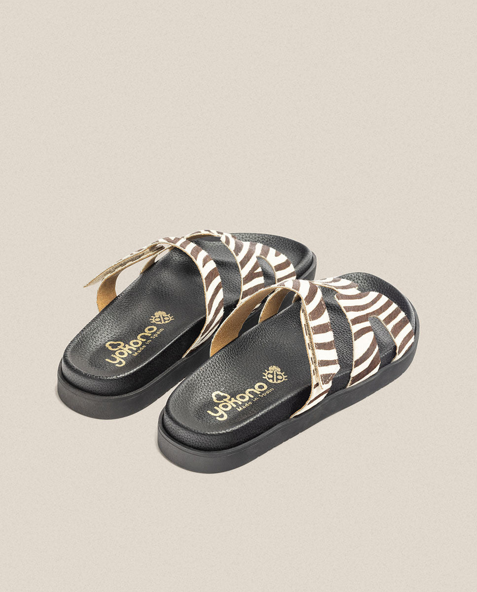 Sandalia Plana Yokono Sandalias Negras Sandalias Negras Mujer