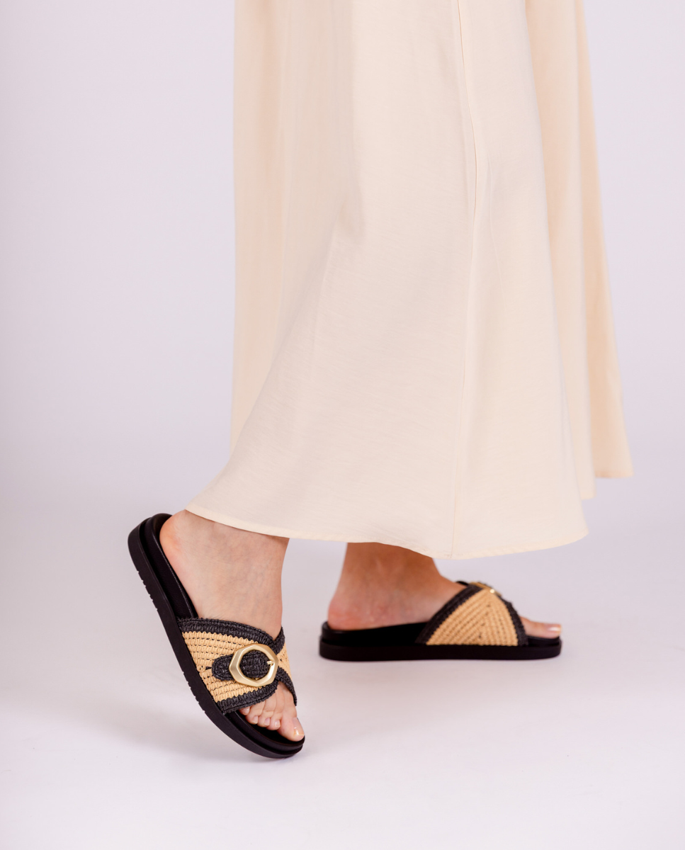Flache Sandale MORENA-305 beige