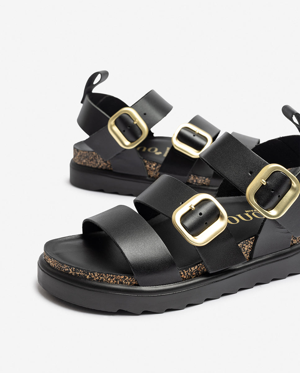 Platform sandal TUNEZ-127 black