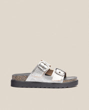 Sandalo con plateau TUNEZ-130 argento