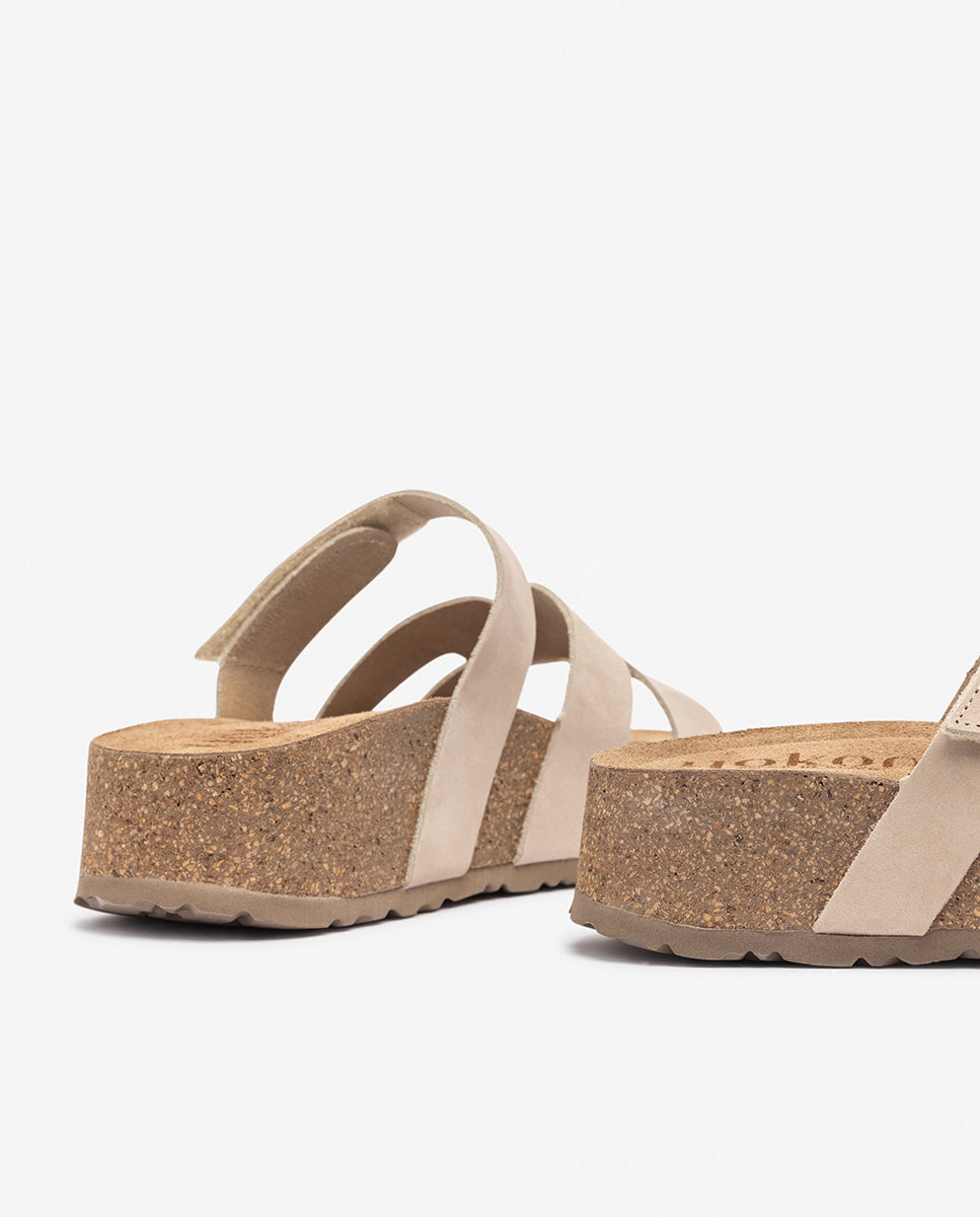 Plateausandale WIWI-125 beige