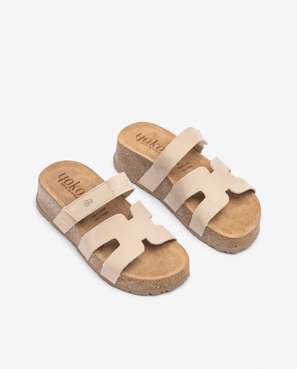 Plateausandale WIWI-125 beige