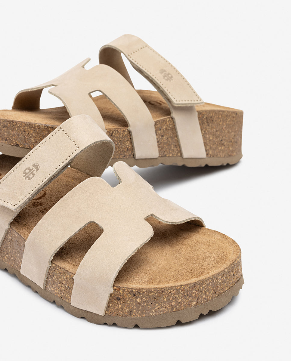 Plateausandale WIWI-125 beige