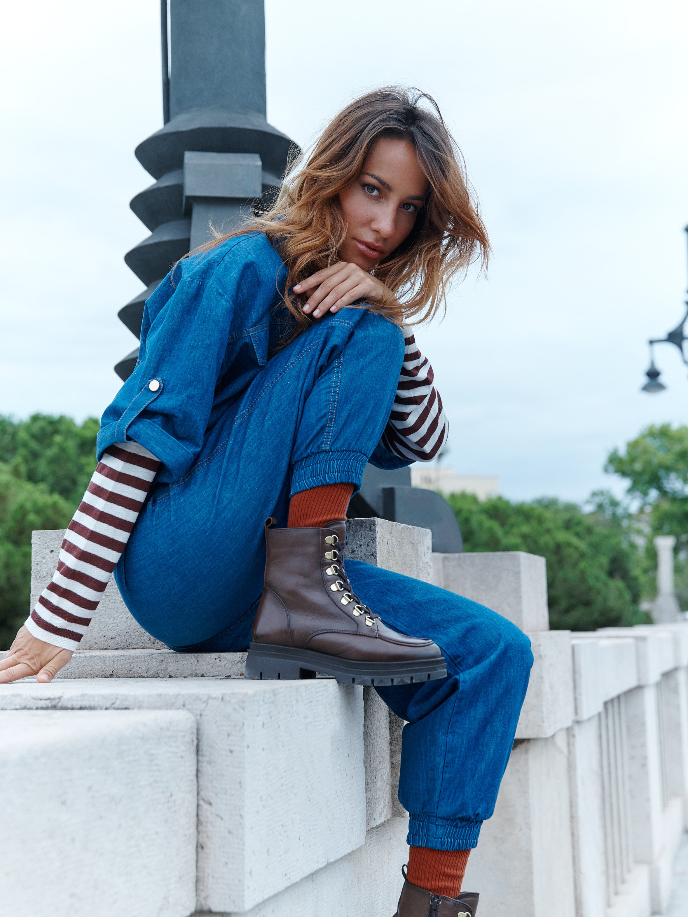 Scarpa bassa LAN-312 marrone