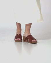 Sandalo con zeppa CADIZ-300 marrone
